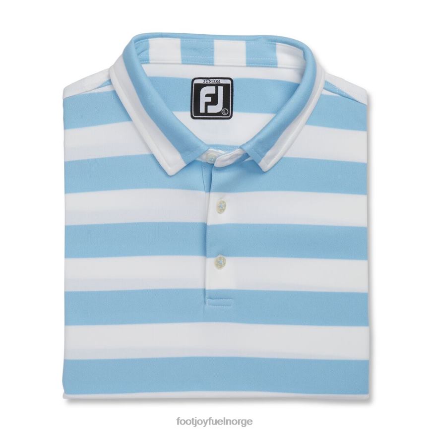 lys blå-hvit rugbystripe pique junior R6P2F2214 lys blå-hvit Footjoy