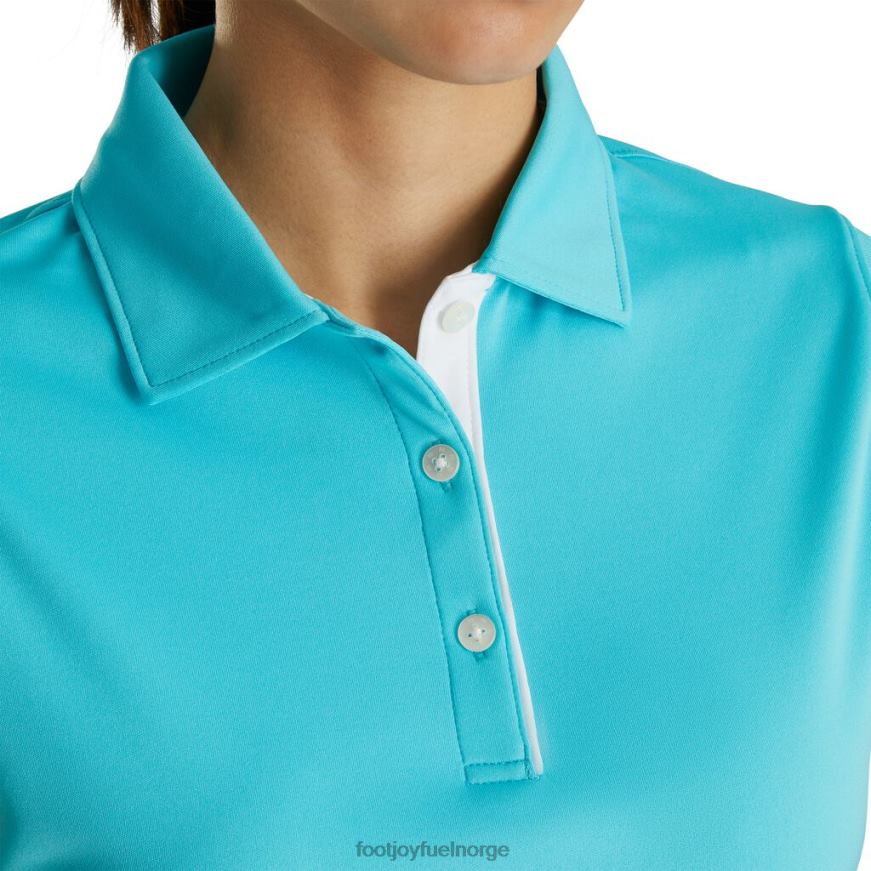 aqua prodry interlock ermeløs skjorte strikket krage kvinner-forrige sesong stil R6P2F2586 aqua Footjoy