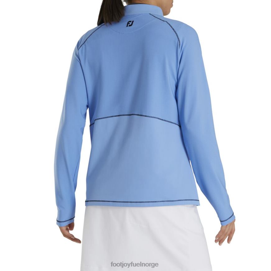blå blanding jersey rib kvart glidelås kvinner-forrige sesong stil R6P2F3005 blå Footjoy