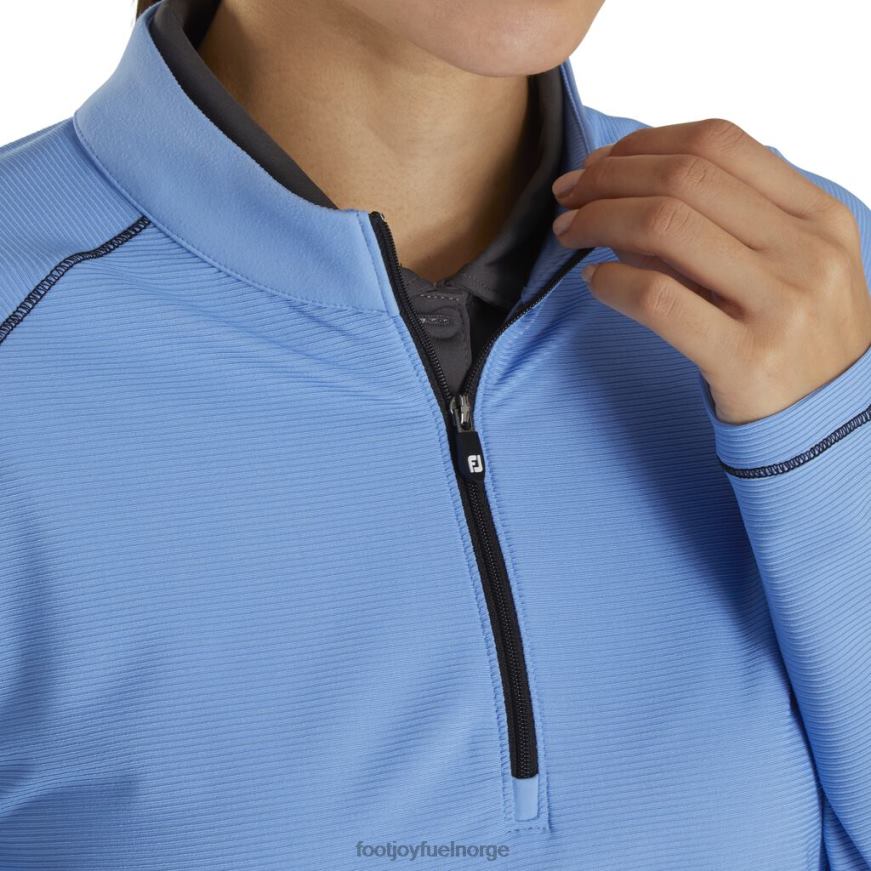 blå blanding jersey rib kvart glidelås kvinner-forrige sesong stil R6P2F3005 blå Footjoy