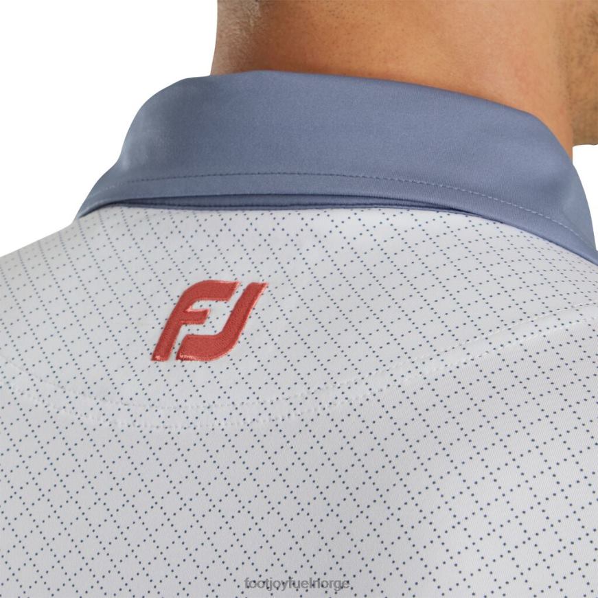 diamond dot print lisle self krage-forrige sesong stil hvit-grafitt R6P2F2854 hvit-grafitt Footjoy