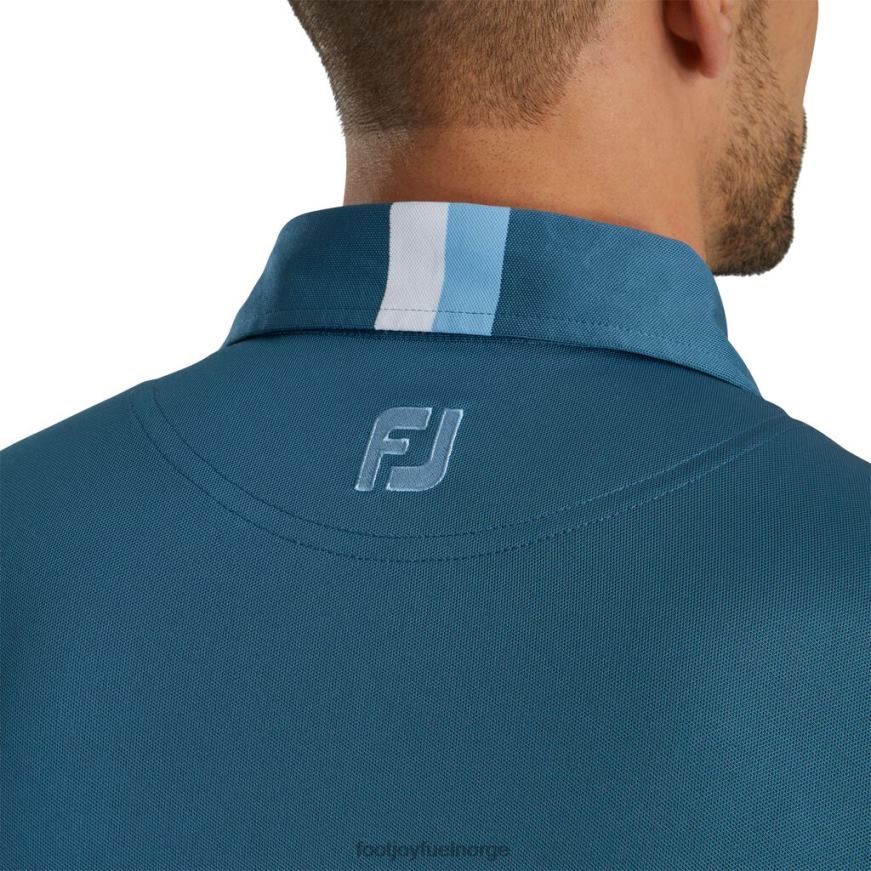 dobbelt brystbånd piké-tidligere sesong stil blekk-skumring blå-hvit R6P2F2866 blekk-skumring blå-hvit Footjoy
