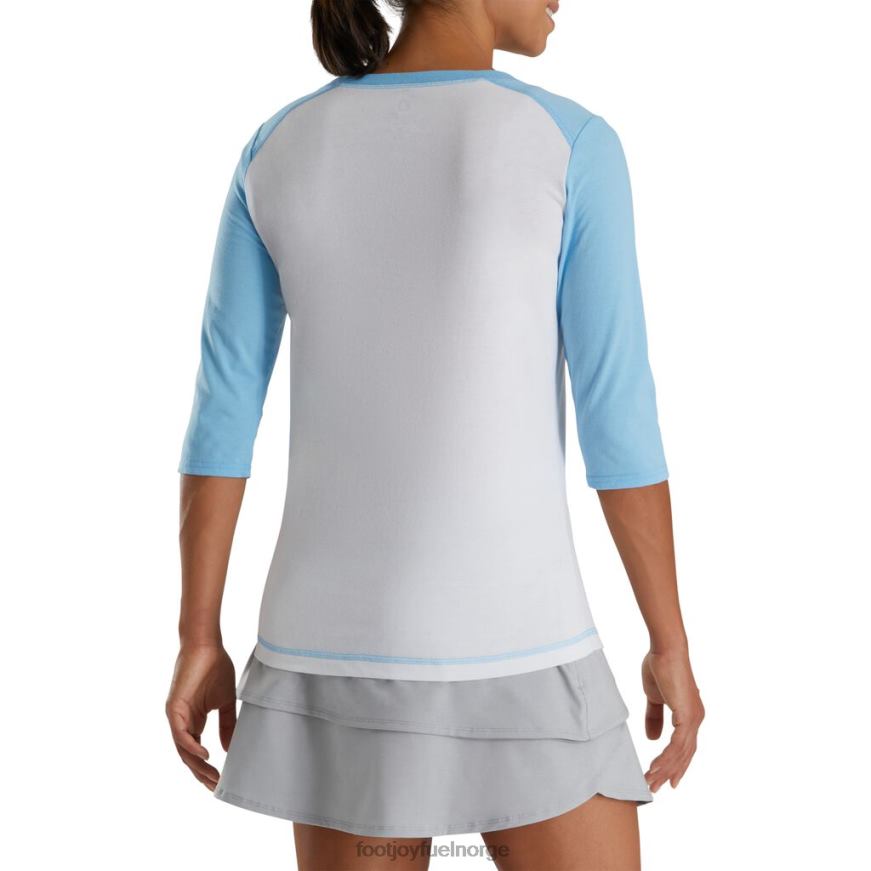 fj arv grafisk baseball tee kvinner-forrige sesong stil hvit-lyseblå R6P2F3002 hvit-lyseblå Footjoy