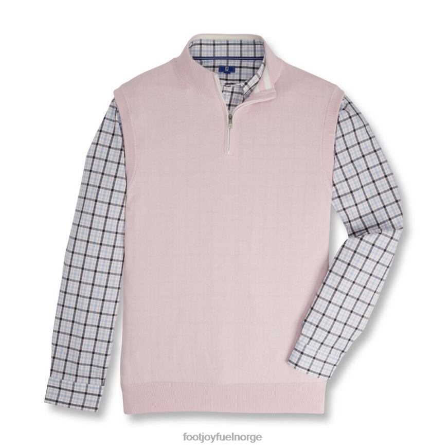 genser med kvart glidelås-vest i forrige sesong stil lys rosa R6P2F2326 lyserosa Footjoy