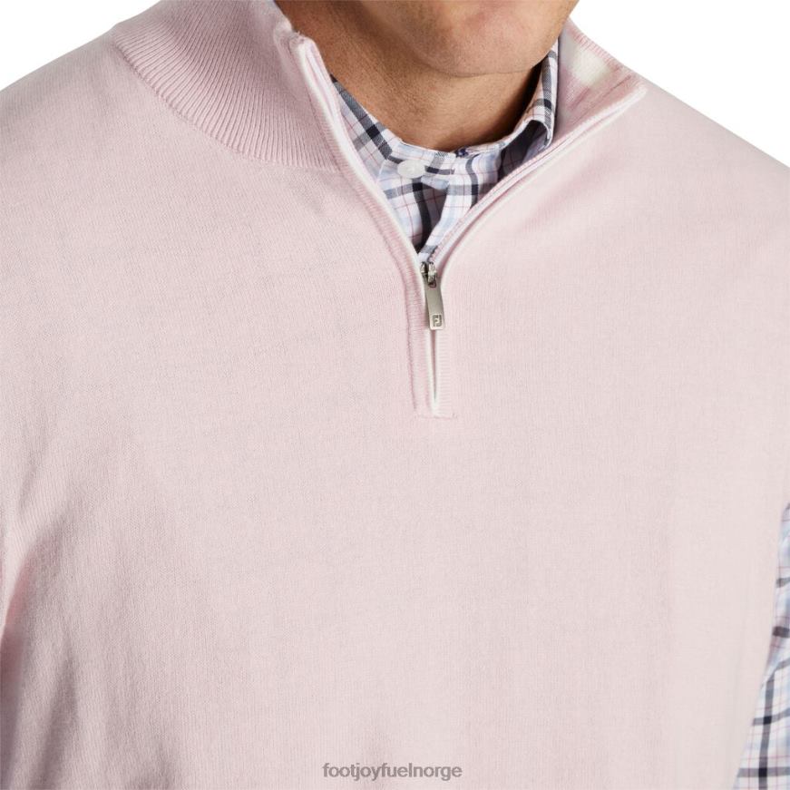 genser med kvart glidelås-vest i forrige sesong stil lys rosa R6P2F2326 lyserosa Footjoy