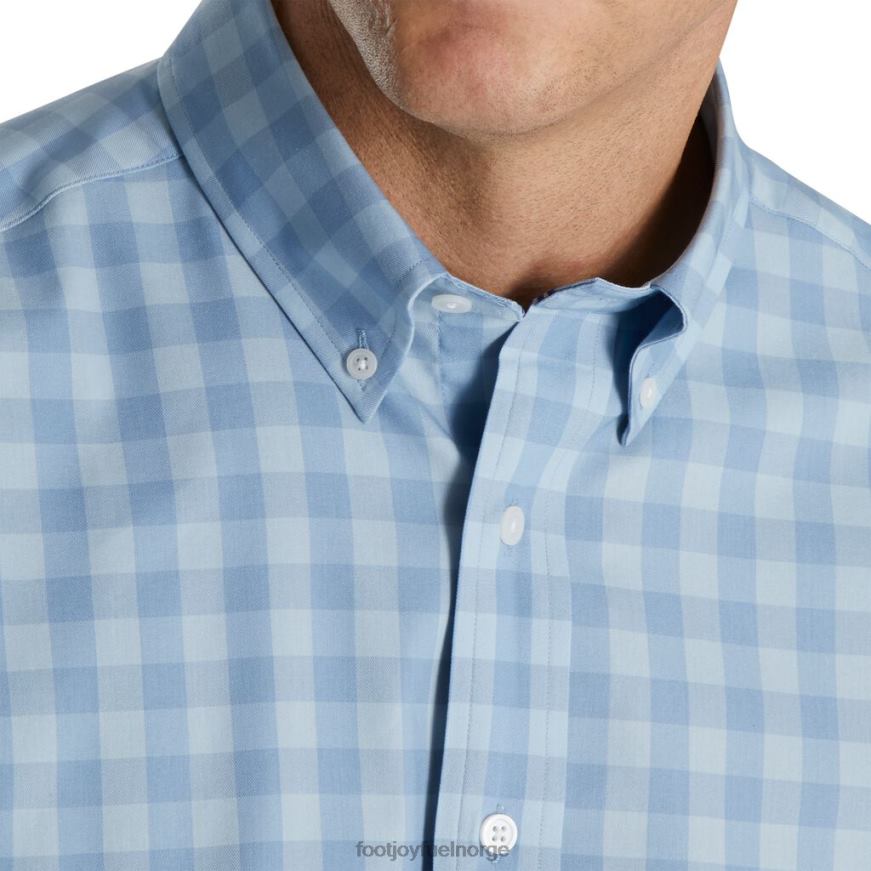 gingham stretch bomull i forrige sesong stil mist-wedgewood R6P2F2314 tåke-kileved Footjoy