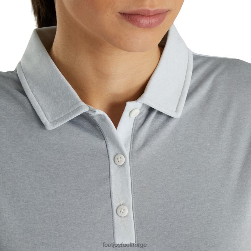 gråmelert ermeløs jacquard ryggskjorte kvinner-forrige sesong stil R6P2F2596 gråmelert Footjoy