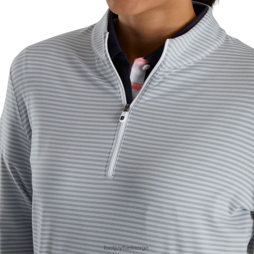 halv glidelås tonal stripe mellomlag kvinner-forrige sesong stil grå R6P2F3007 grå Footjoy