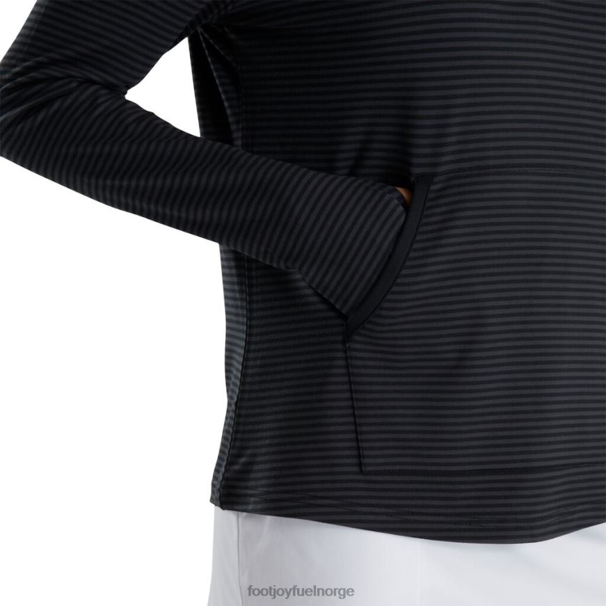 halv glidelås tonal stripe mellomlag kvinner-forrige sesong stil svart R6P2F3008 svart Footjoy