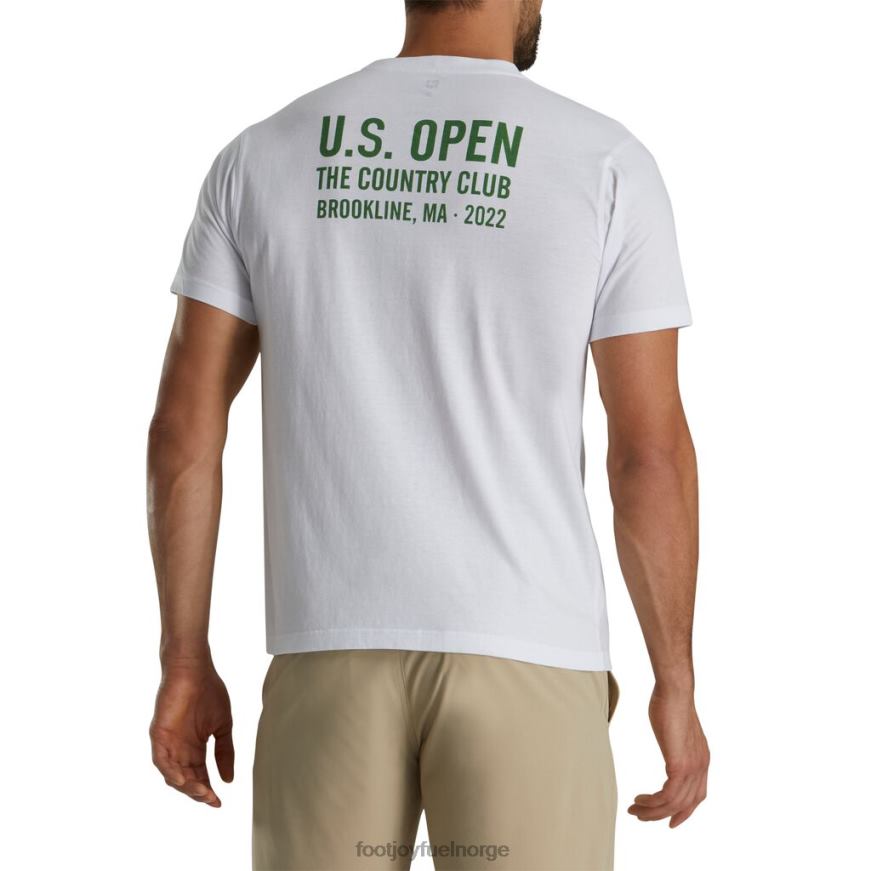 hvit 2022 u.s. åpen ekorn grafisk tee-stil fra forrige sesong R6P2F2316 hvit Footjoy