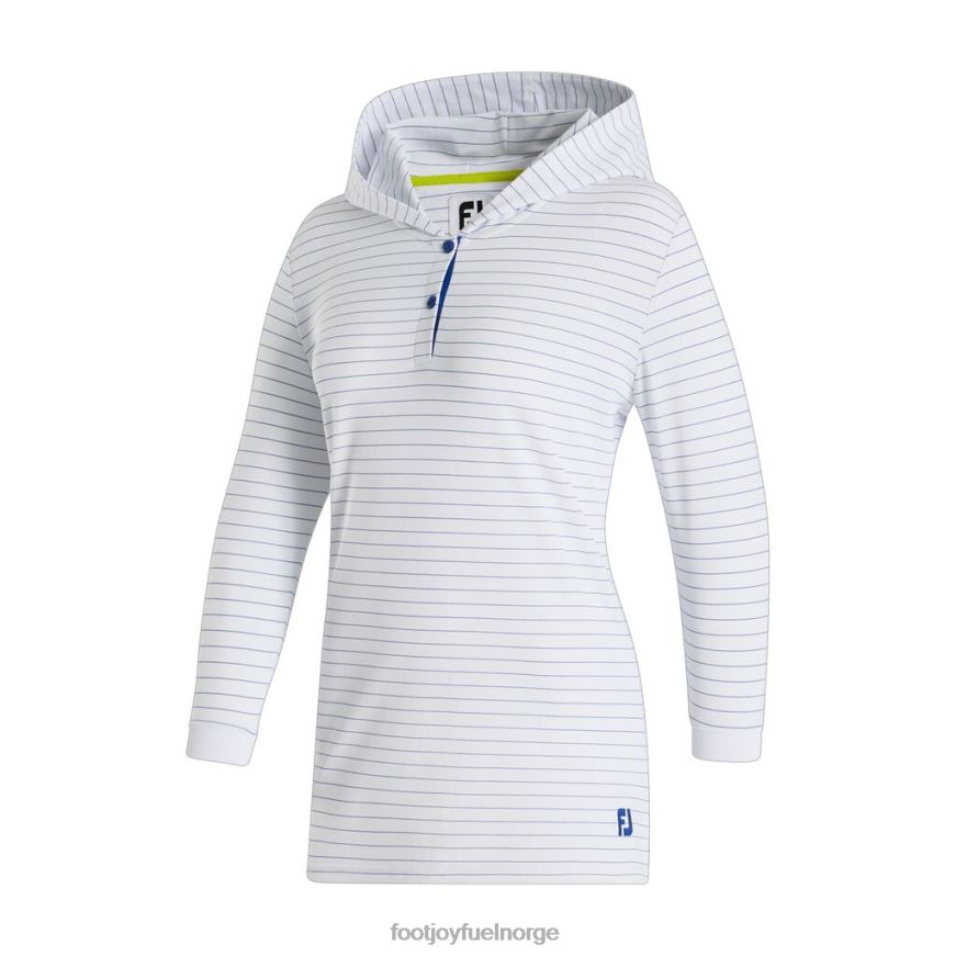 hvit 3/4-ermet nålestripe hettegenser kvinner-forrige sesong stil R6P2F2594 hvit Footjoy