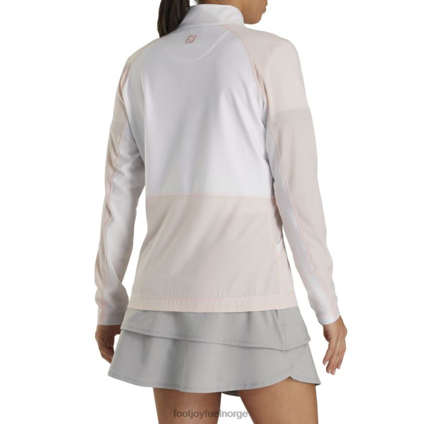 hvit-blush full glidelås mini stripe mellomlag kvinner-forrige sesong stil R6P2F2565 hvit-rødme Footjoy
