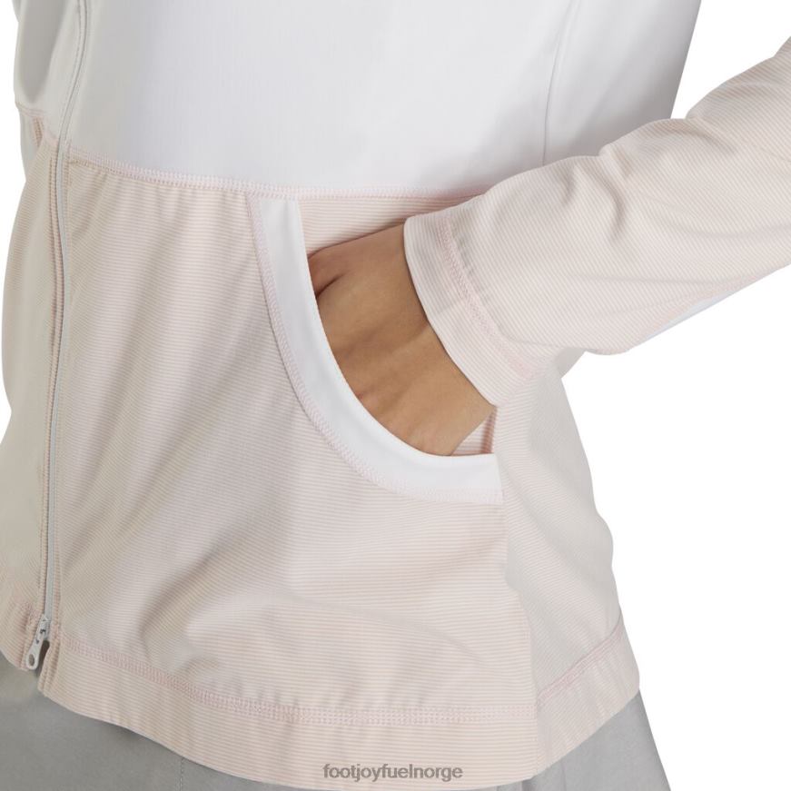 hvit-blush full glidelås mini stripe mellomlag kvinner-forrige sesong stil R6P2F2565 hvit-rødme Footjoy