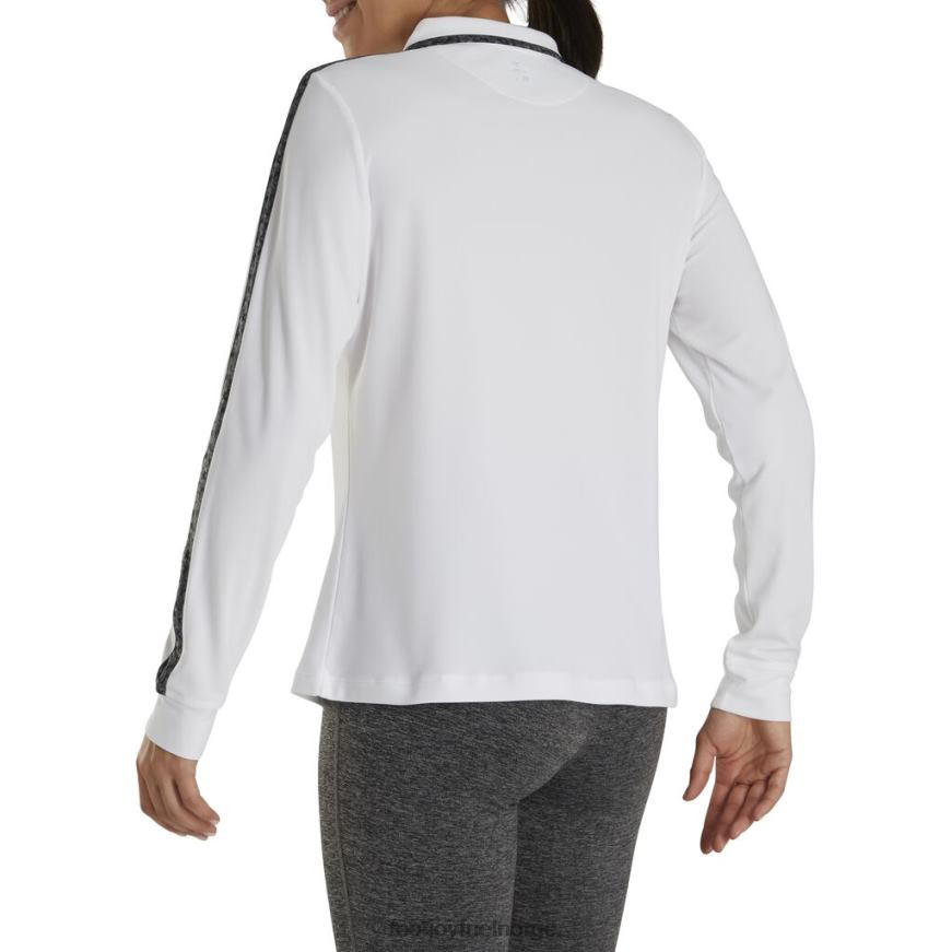 hvit kvart glidelås solbeskyttelse kvinner-forrige sesong stil R6P2F2989 hvit Footjoy
