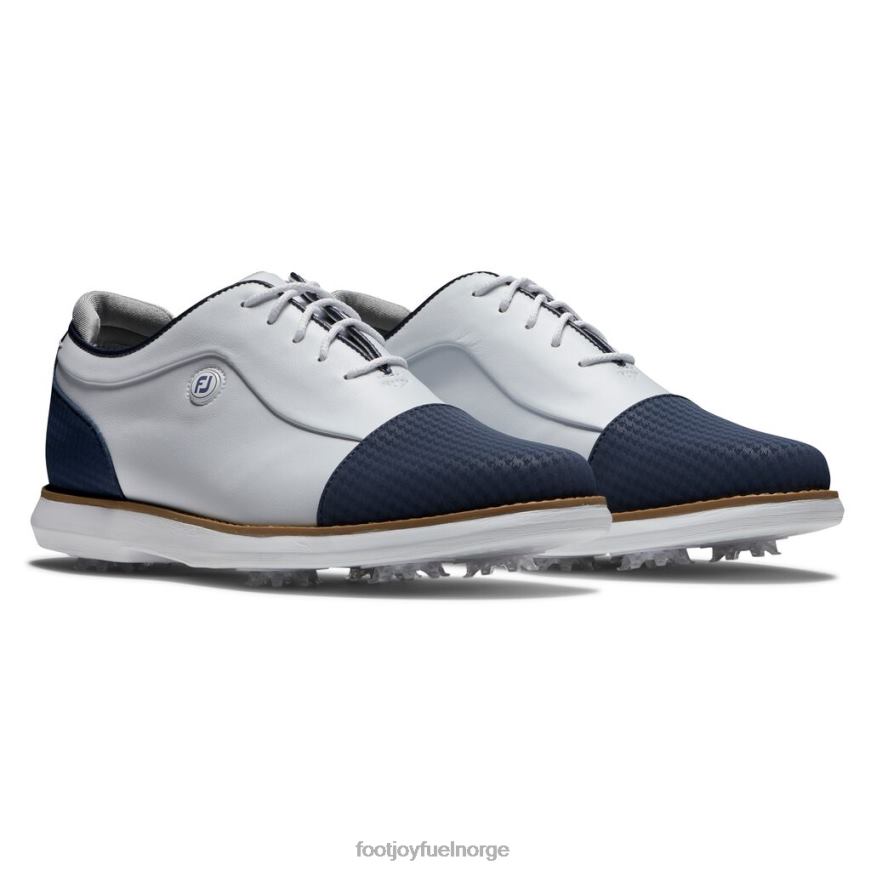 hvit-marine tradisjoner cap toe kvinner-forrige sesong stil R6P2F2978 hvit-marine Footjoy