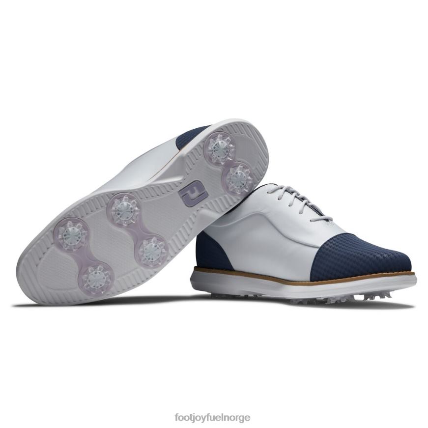 hvit-marine tradisjoner cap toe kvinner-forrige sesong stil R6P2F2978 hvit-marine Footjoy