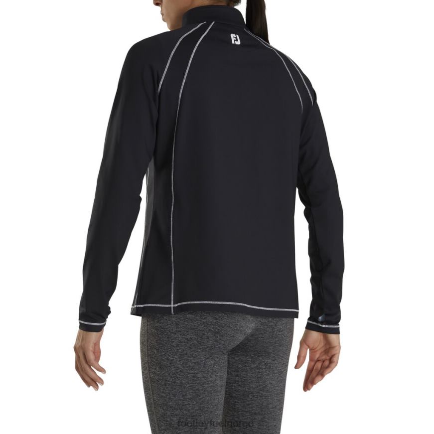 jersey strikket kvart glidelås mellomlag kvinner-forrige sesong stil svart R6P2F2582 svart Footjoy