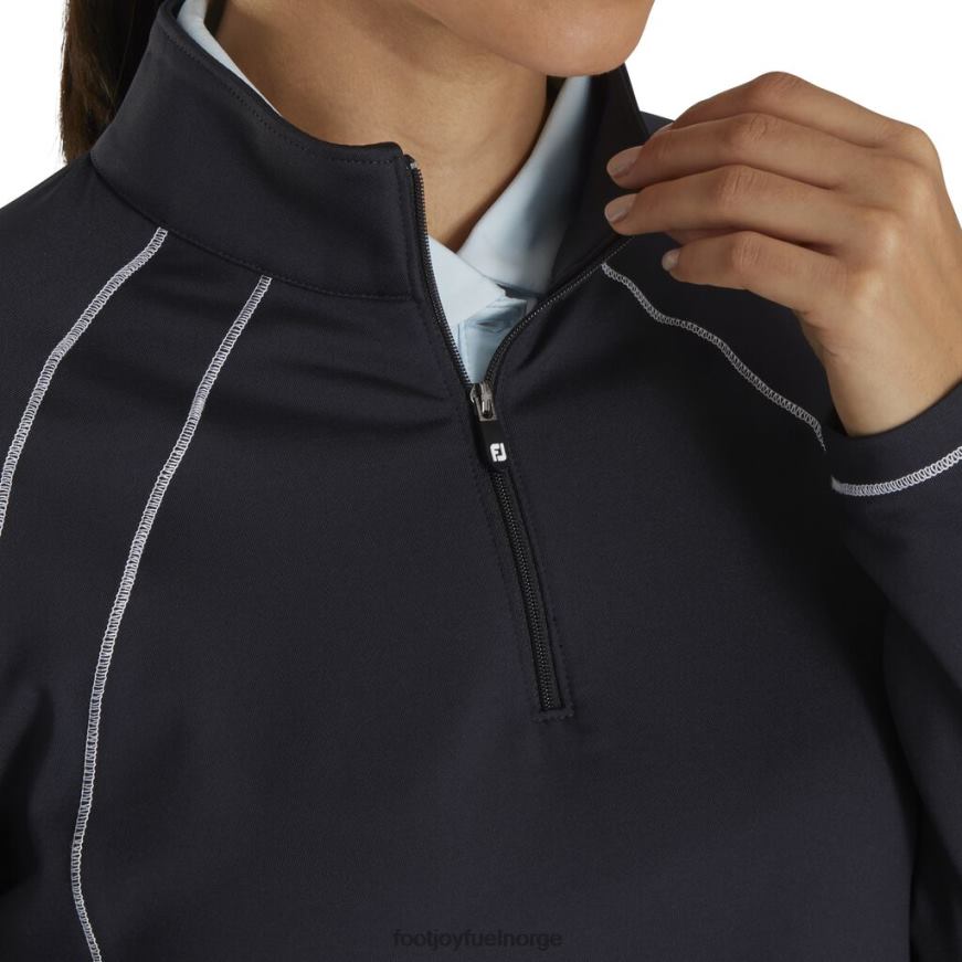 jersey strikket kvart glidelås mellomlag kvinner-forrige sesong stil svart R6P2F2582 svart Footjoy