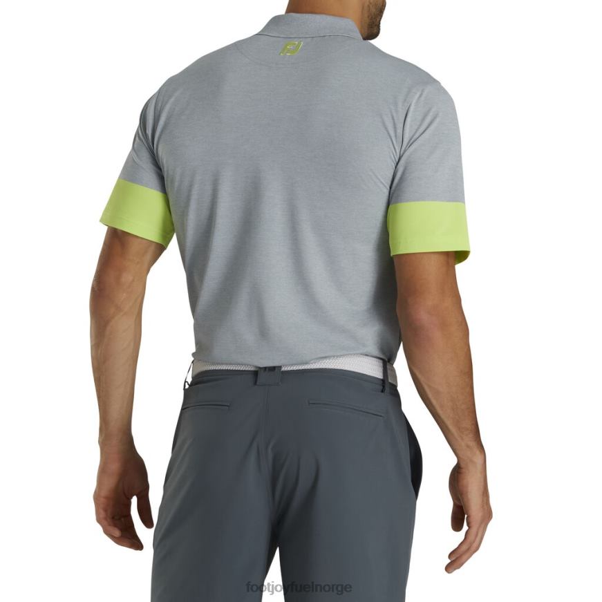 lyng-lime atletisk passform piké blokkermet strikket krage-stil fra forrige sesong R6P2F2876 lyngråkalk Footjoy