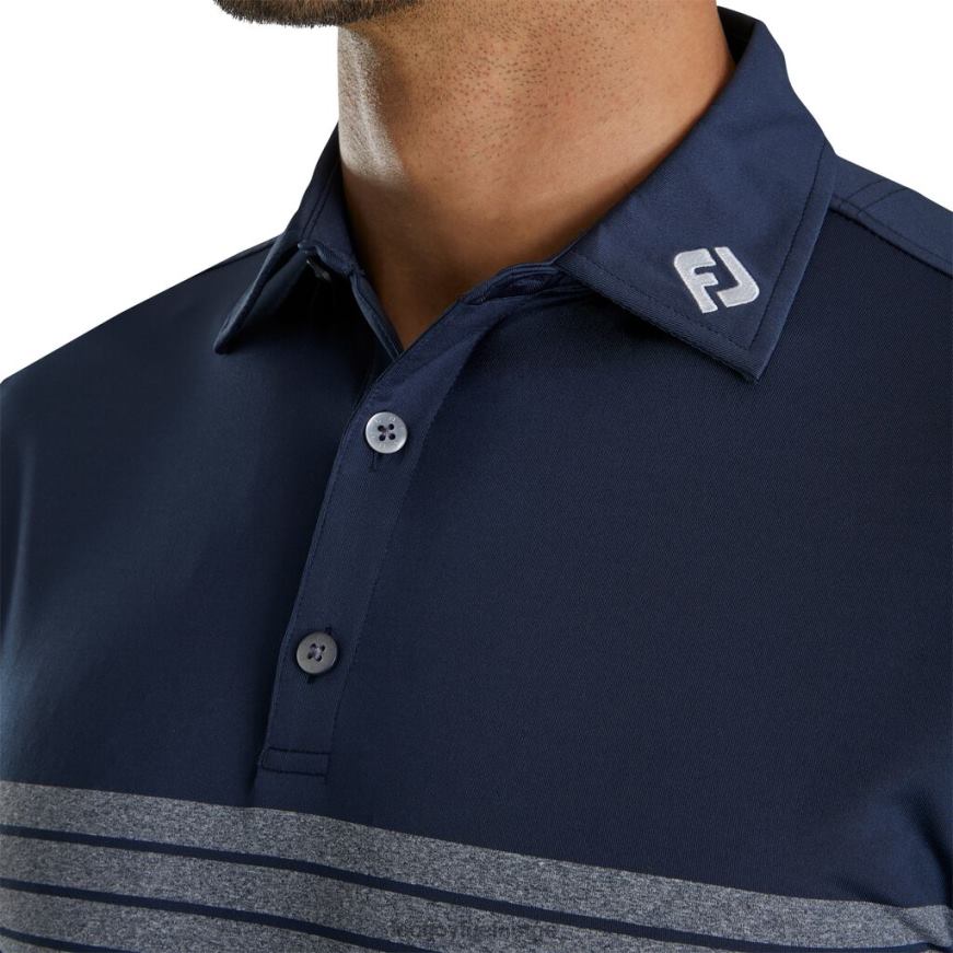 marine konstruert lyng nålestripe lisle self krage-stil fra forrige sesong R6P2F2860 marinen Footjoy