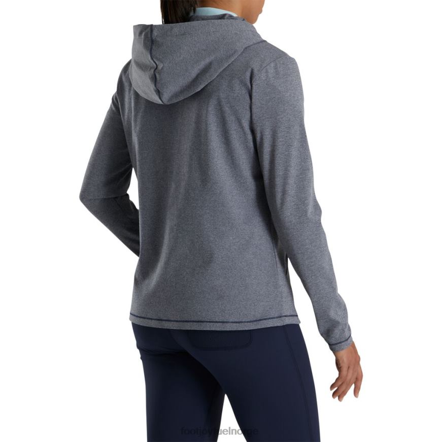 marine lyng hettegenser med full glidelås dame-stil fra forrige sesong R6P2F3011 marine lyng Footjoy