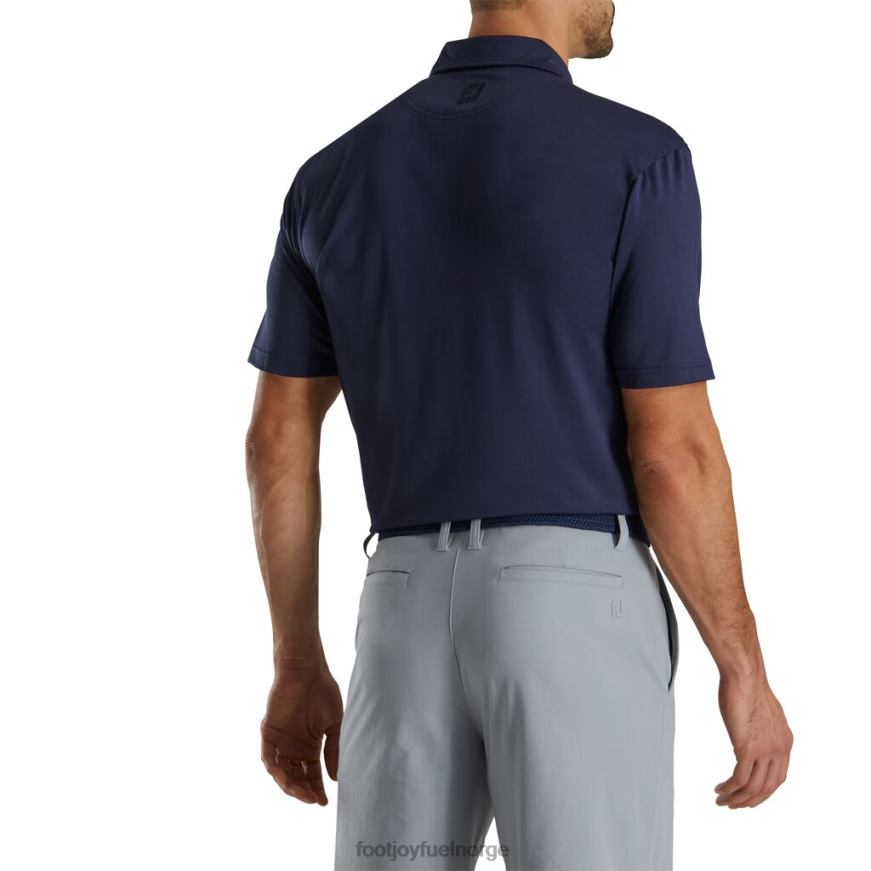 marineblå slub garn solid selv krage-tidligere sesong stil R6P2F2863 marinen Footjoy