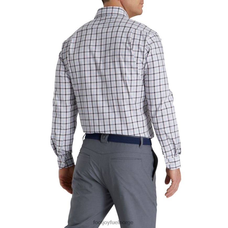 åpen rutete stretch bomull-forrige sesong stil hvit R6P2F2327 hvit Footjoy