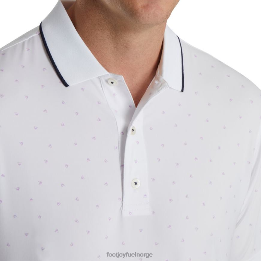 push play print lisle strikket krage-forrige sesong stil hvit-lavendel R6P2F2842 hvit-lavendel Footjoy