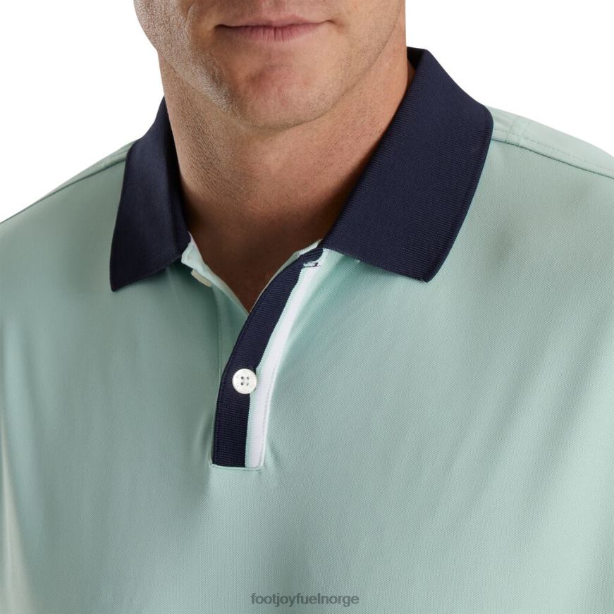 solid stretch pique med stripe stolpe strikket krage-tidligere sesong stil salvie R6P2F2856 salvie Footjoy