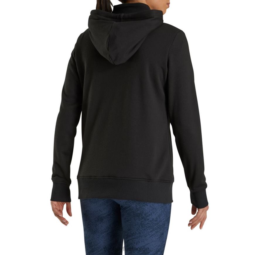 svart hettegenser med full glidelås dame-stil fra forrige sesong R6P2F2573 svart Footjoy