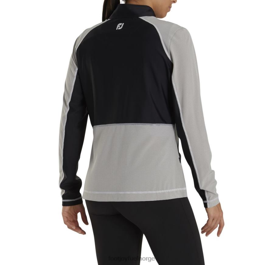 svart-hvit full glidelås mini stripe mellomlag kvinner-forrige sesong stil R6P2F2567 svart hvit Footjoy