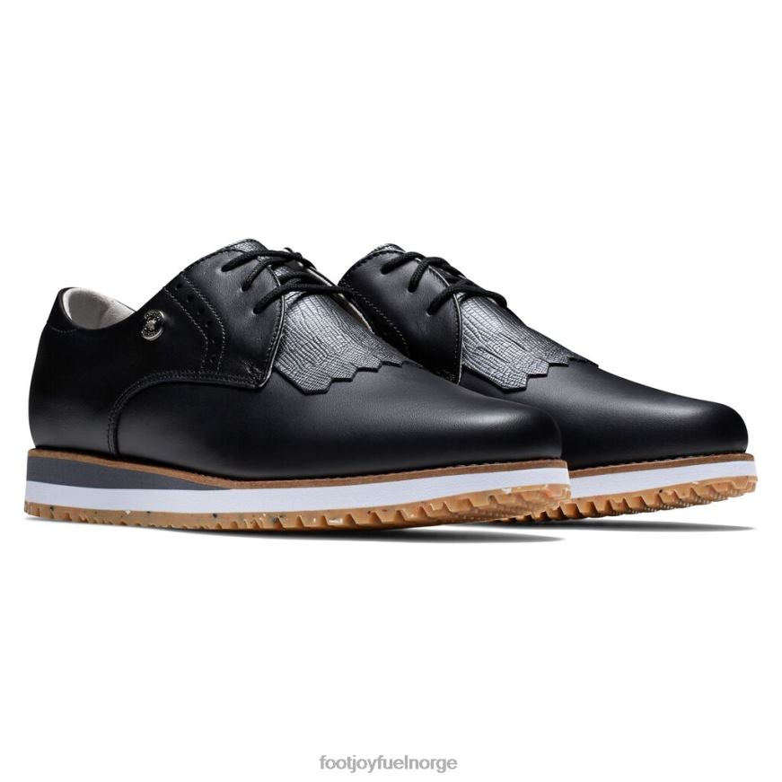 svart sport retro - kiltie kvinner-forrige sesong stil R6P2F2536 svart Footjoy