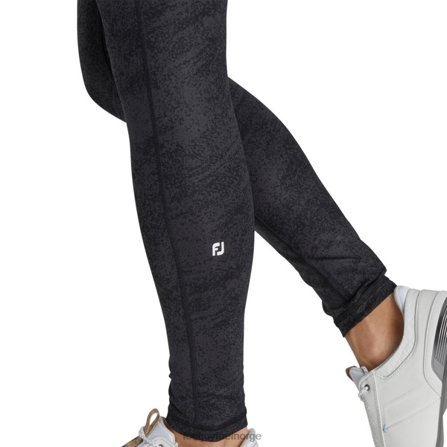 svart trykt leggings kvinner-forrige sesong stil R6P2F2591 svart Footjoy