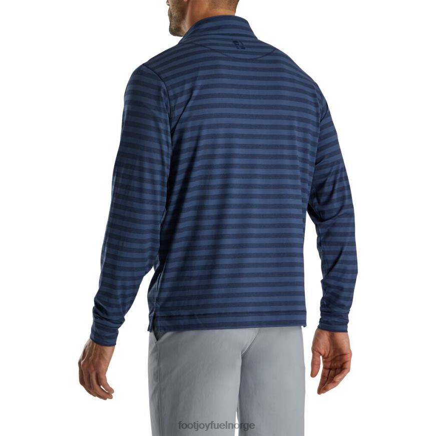 tonal stripe fersken jersey kvart glidelås- forrige sesong stil marine R6P2F2892 marinen Footjoy