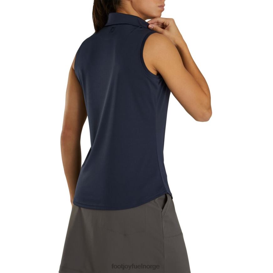 prodry interlock ermeløs skjorte self krage kvinner marine R6P2F2945 marinen Footjoy