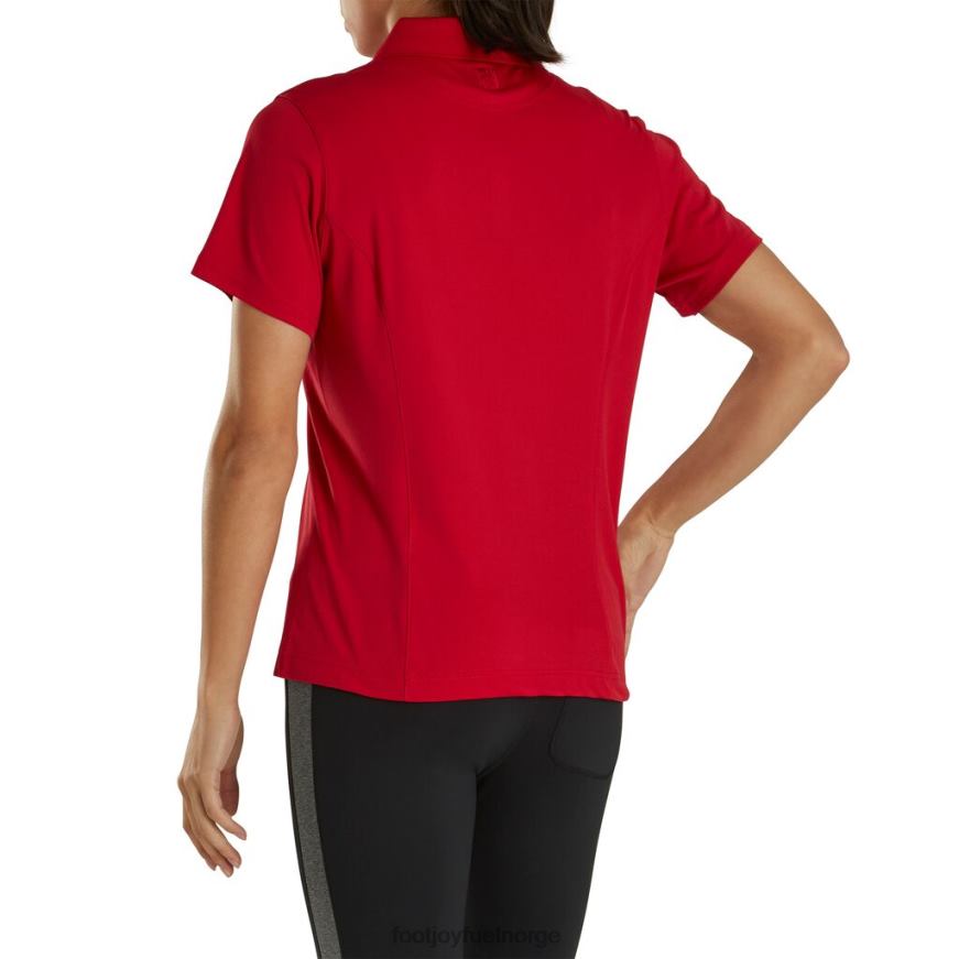 prodry interlock skjorte strikket krage dame rød R6P2F2936 rød Footjoy