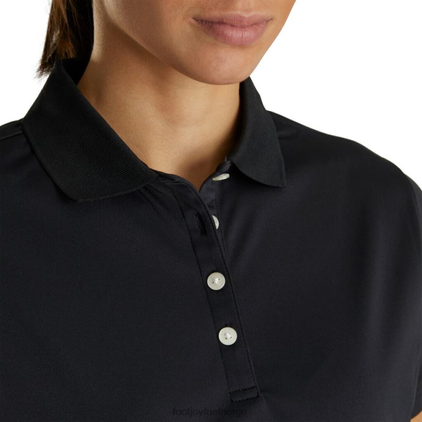 sort prodry interlock skjorte strikket krage kvinner R6P2F2938 svart Footjoy