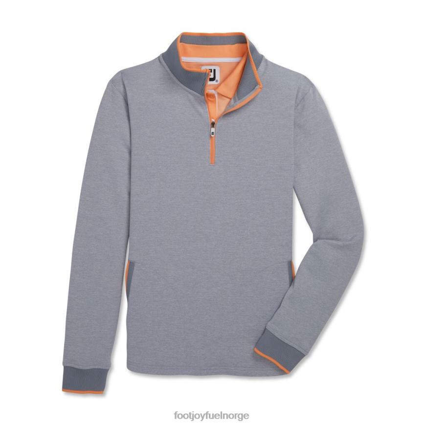 gråmelert halvglidelås fleece rygg pique mellomlag kvinner R6P2F2463 grå lyng Footjoy