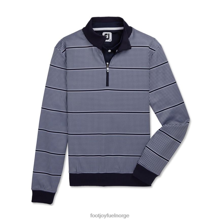 halv-glidelås houndstooth print mellomlag kvinner marine R6P2F2466 marinen Footjoy