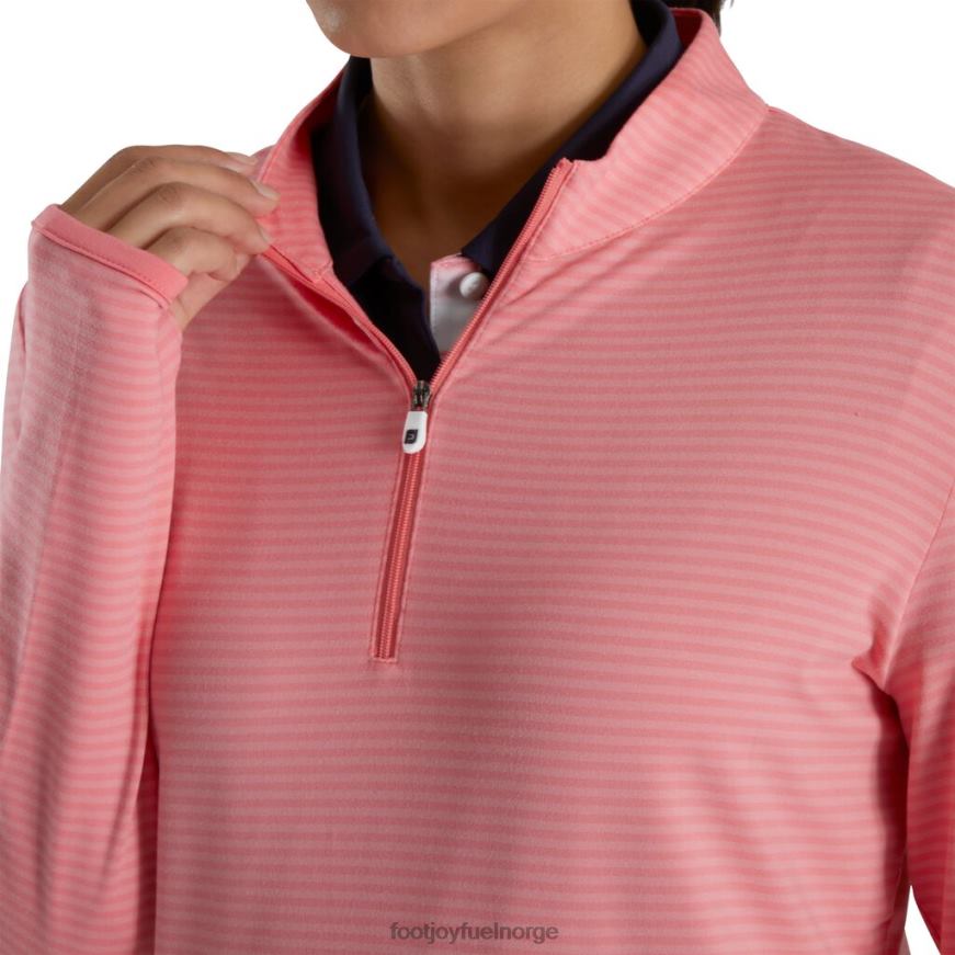 halv glidelås tonal stripe mellomlag kvinner lyse koraller R6P2F2476 lyse koraller Footjoy