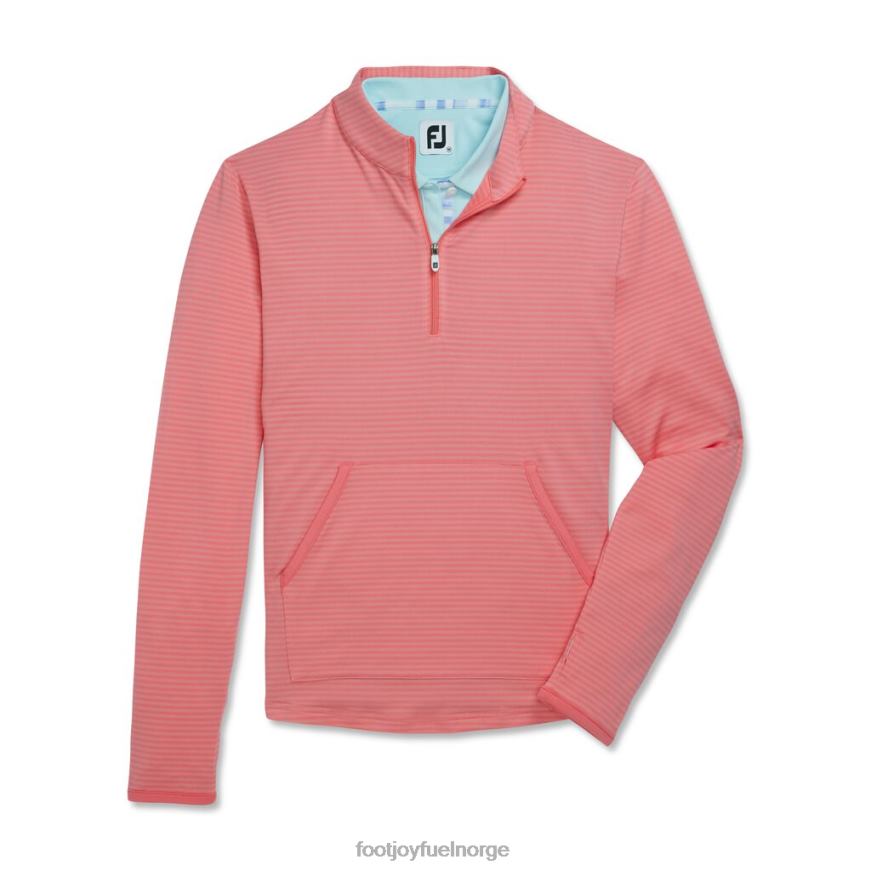 halv glidelås tonal stripe mellomlag kvinner lyse koraller R6P2F2476 lyse koraller Footjoy