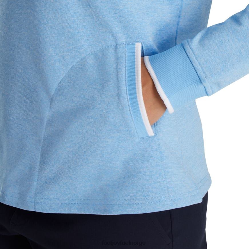 halvglidelås fleece rygg pique mellomlag kvinner blå lyng R6P2F2464 blå lyng Footjoy