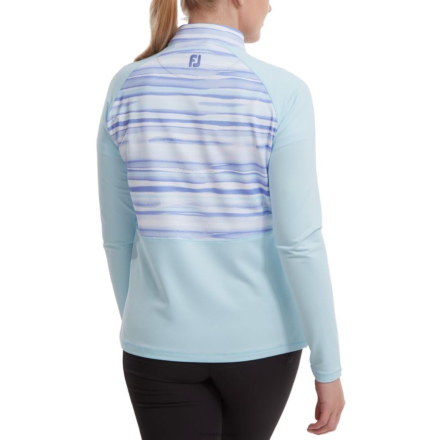 jersey med halv glidelås akvarell mellomlag himmel R6P2F627 himmel Footjoy