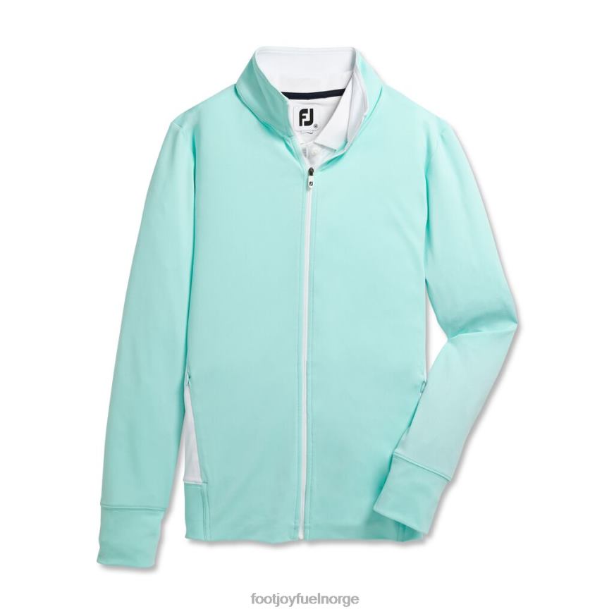 panellomme med full glidelås mellomlag for kvinner akvamarin-hvit R6P2F2487 akvamarin-hvit Footjoy