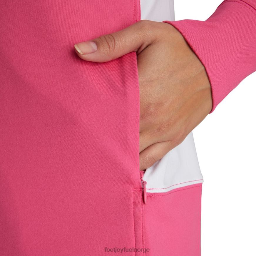 panellomme med full glidelås mellomlag for kvinner varm rosa-hvit R6P2F2486 varm rosa-hvit Footjoy