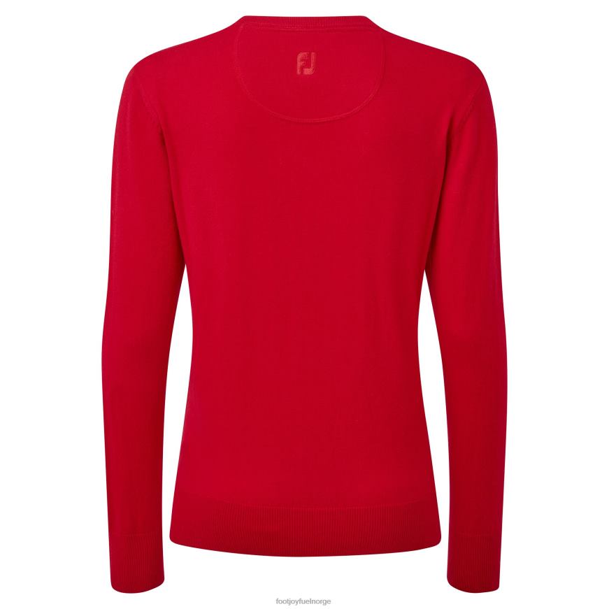 ullblanding v-hals genser rød R6P2F631 rød Footjoy