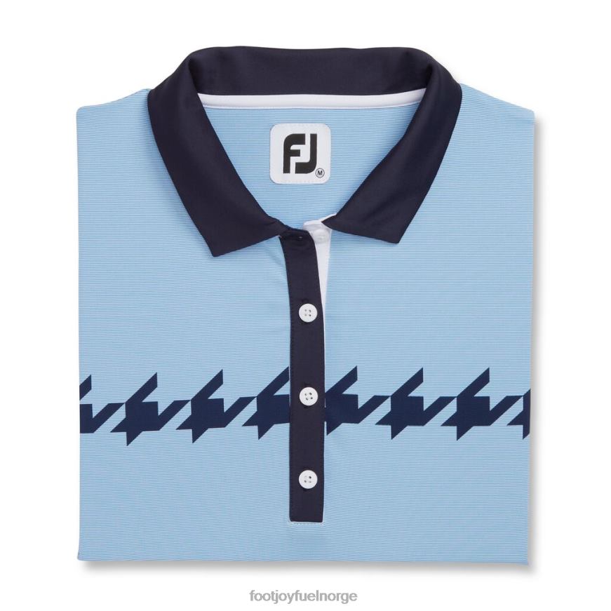 blå cap sleeve houndstooth print kvinner R6P2F2370 blå Footjoy