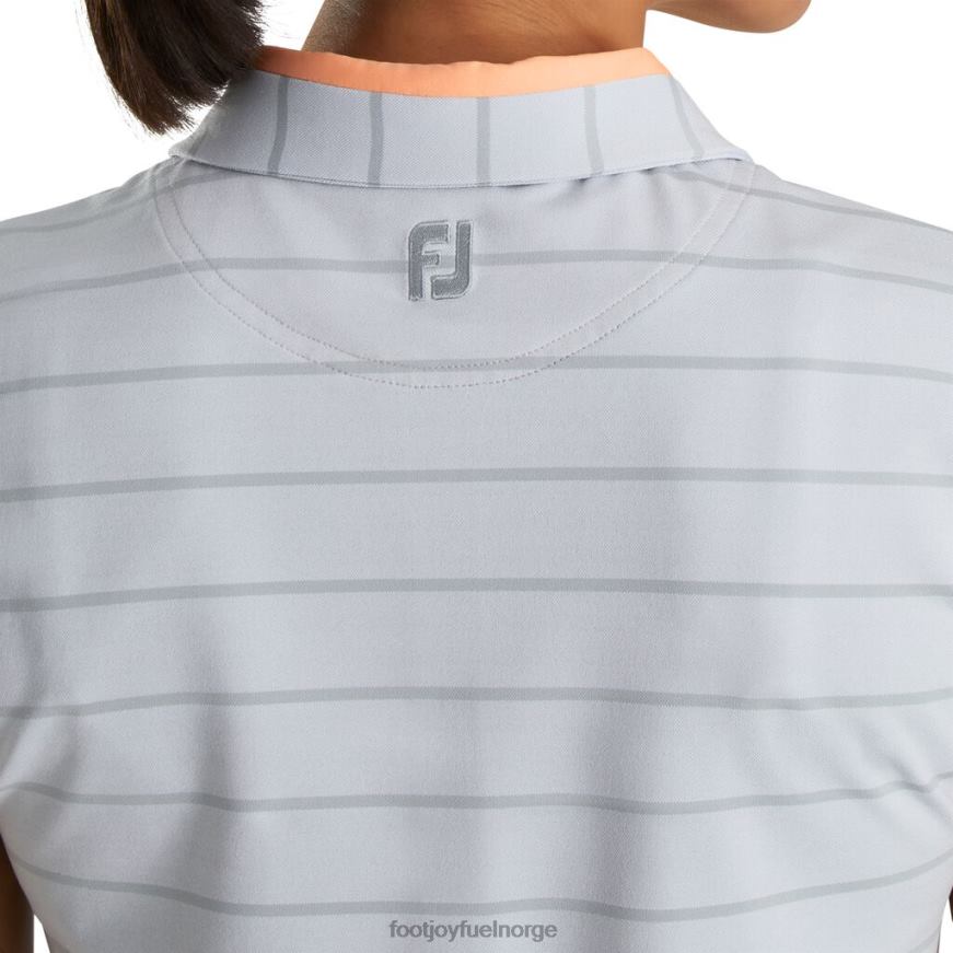 grå-melon cap sleeve birdseye stripe jacquard kvinner R6P2F2356 grå-melon Footjoy