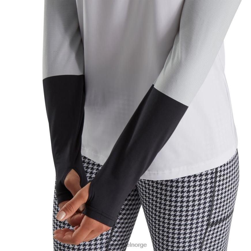 hvit-grå-svart micro stripe solbeskyttelsesskjorte dame R6P2F2363 hvit-grå-svart Footjoy