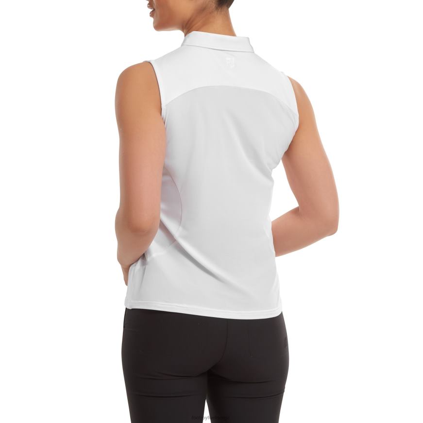 hvit mesh ermeløs lisle bak R6P2F1386 hvit Footjoy